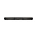 Патч-панель 24 порти NVC-PN-12/24 CAT5/CAT6 19" 1U екранована для мережевого підключення з RJ45 та заземлення Патч-панель 24 порти NVC-PN-12/24 CAT5/CAT6 19" 1U екранована для мережевого підключення з RJ45 та заземлення