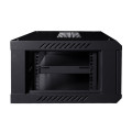 Комутаційна шафа 4U NVC-600x450 для організації мережевих кабелів із загартованими дверцями чорного кольору IP20 Комутаційна шафа 4U NVC-600x450 для організації мережевих кабелів із загартованими дверцями чорного кольору IP20