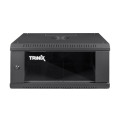 Комутаційна шафа Trinix TRX-4U/600x450x280 Black для монтажу мережевого обладнання з дверцятами та замком, статичне навантаження 55 кг, чорна, 4U, 11.8 кг Комутаційна шафа Trinix TRX-4U/600x450x280 Black для монтажу мережевого обладнання з дверцятами та замком, статичне навантаження 55 кг, чорна, 4U, 11.8 кг