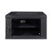 Комутаційна шафа NVC-6U/600x450x350 Black для організації кабельних мереж, з дверцятами із загартованого скла і захистом IP20