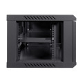 Комутаційна шафа NVC-6U/600x450x350 Black для організації кабельних мереж, з дверцятами із загартованого скла і захистом IP20 Комутаційна шафа NVC-6U/600x450x350 Black для організації кабельних мереж, з дверцятами із загартованого скла і захистом IP20