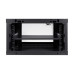 Комутаційна шафа NVC-6U/600x450x350 Black для організації кабельних мереж, з дверцятами із загартованого скла і захистом IP20