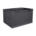 Комутаційна шафа NVC-6U/600x450x350 Black для організації кабельних мереж, з дверцятами із загартованого скла і захистом IP20 Комутаційна шафа NVC-6U/600x450x350 Black для організації кабельних мереж, з дверцятами із загартованого скла і захистом IP20