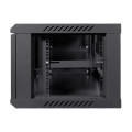 Комутаційна шафа NVC-6U/600x450x350 Black для організації кабельних мереж, з дверцятами із загартованого скла і захистом IP20 Комутаційна шафа NVC-6U/600x450x350 Black для організації кабельних мереж, з дверцятами із загартованого скла і захистом IP20