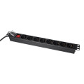 Блок розеток Trinix TRX-PDU/8M-16А Black для комутаційної шафи 19" на 8 розеток з вимикачем для забезпечення електроживлення тонкої техніки Блок розеток Trinix TRX-PDU/8M-16А Black для комутаційної шафи 19" на 8 розеток з вимикачем для забезпечення електроживлення тонкої техніки