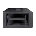 Комутаційна шафа 6U NVC-600x600, чорна для організації мережевих підключень та зберігання обладнання, з дверцятами із загартованого скла, навантаження до 100 кг Комутаційна шафа 6U NVC-600x600, чорна для організації мережевих підключень та зберігання обладнання, з дверцятами із загартованого скла, навантаження до 100 кг