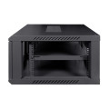 Комутаційна шафа 6U NVC-600x600, чорна для організації мережевих підключень та зберігання обладнання, з дверцятами із загартованого скла, навантаження до 100 кг Комутаційна шафа 6U NVC-600x600, чорна для організації мережевих підключень та зберігання обладнання, з дверцятами із загартованого скла, навантаження до 100 кг