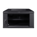 Комутаційна шафа 6U NVC-600x600, чорна для організації мережевих підключень та зберігання обладнання, з дверцятами із загартованого скла, навантаження до 100 кг Комутаційна шафа 6U NVC-600x600, чорна для організації мережевих підключень та зберігання обладнання, з дверцятами із загартованого скла, навантаження до 100 кг