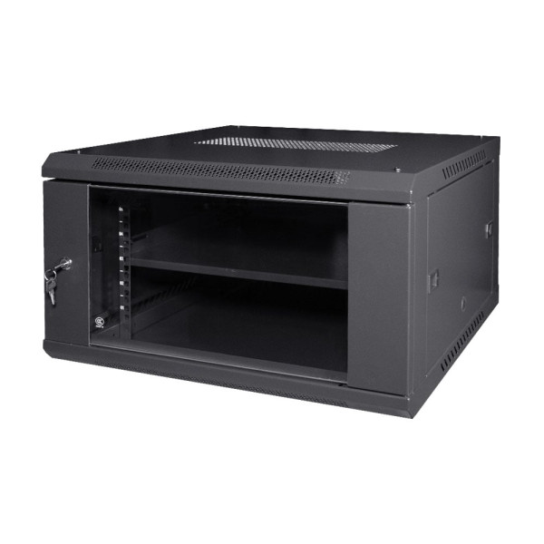 Комутаційна шафа 6U NVC-600x600, чорна для організації мережевих підключень та зберігання обладнання, з дверцятами із загартованого скла, навантаження до 100 кг Комутаційна шафа 6U NVC-600x600, чорна для організації мережевих підключень та зберігання обладнання, з дверцятами із загартованого скла, навантаження до 100 кг