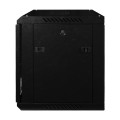 Комутаційна шафа 9U Black NVC-9U/600x450x500 для організації кабельної системи з максимальним навантаженням 100 кг, дверцята з загартованого скла, захист IP20 Комутаційна шафа 9U Black NVC-9U/600x450x500 для організації кабельної системи з максимальним навантаженням 100 кг, дверцята з загартованого скла, захист IP20