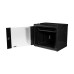 Комутаційна шафа 9U Black NVC-9U/600x450x500 для організації кабельної системи з максимальним навантаженням 100 кг, дверцята з загартованого скла, захист IP20