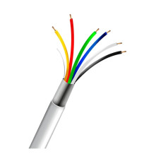 Кабель сигнальний 6х0.22 Cu екран для відеоспостереження 100м, триває з фольги, PVC оболонка, опір 8.5 Ом/100 м, надійність та стабільність сигналу