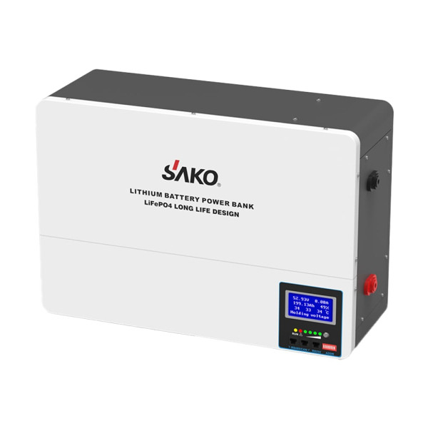 Акумуляторна батарея LiFePo4 51.2В 100Аг 5120Втг для настінного монтажу Sako SK-51.2V100Ah для систем накопичення енергії Акумуляторна батарея LiFePo4 51.2В 100Аг 5120Втг для настінного монтажу Sako SK-51.2V100Ah для систем накопичення енергії