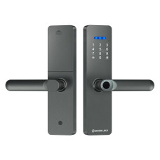Розумний біометричний замок SEVEN LOCK SL-7740BF grey для контролю доступу з Bluetooth та різними способами відкриття (врізна частина 5050)