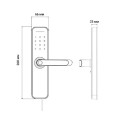Розумний біометричний замок SEVEN LOCK SL-7740BF grey для контролю доступу з Bluetooth та різними способами відкриття (врізна частина 5050)