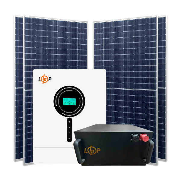 Комплект СЕС 6kW АКБ 5.12kWh (літій) 100Ah Преміум GRID Комплект СЕС 6kW АКБ 5.12kWh (літій) 100Ah Преміум GRID