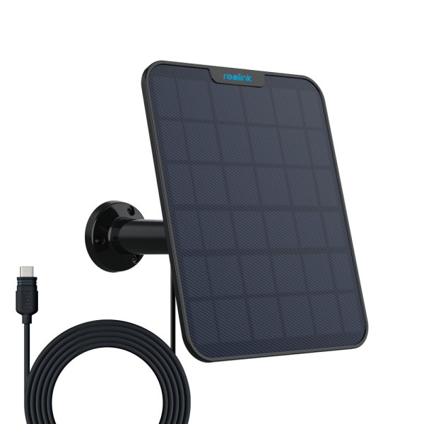 Сонячна панель для камер Reolink Solar Panel 2 Black економічне джерело живлення з регульованим кронштейном та USB кабелем для відеоспостереження Сонячна панель для камер Reolink Solar Panel 2 Black економічне джерело живлення з регульованим кронштейном та USB кабелем для відеоспостереження