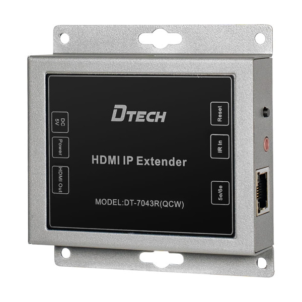 Подовжувач відеосигналу HDMI 150m Dtech DT-7043R Receiver для трансляції Full HD 1080p через виту пару з підтримкою ІЧ-керування та каскадного підключення