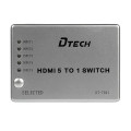 Комутатор HDMI 5x1 4K@30Hz Dtech DT-7021 для підключення мультимедійних пристроїв з підтримкою DTS и Dolby Комутатор HDMI 5x1 4K@30Hz Dtech DT-7021 для підключення мультимедійних пристроїв з підтримкою DTS и Dolby