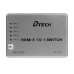 Комутатор HDMI 5x1 4K@30Hz Dtech DT-7021 для підключення мультимедійних пристроїв з підтримкою DTS и Dolby