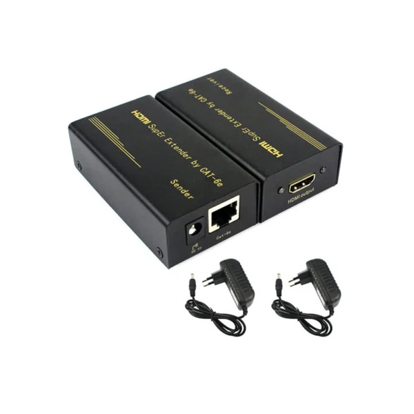 Модуль подовжувач HDMI 30М для відеоспостереження з витою парою Cat 5e, Cat 6 для оптимальної якості передачі сигналу Модуль подовжувач HDMI 30М для відеоспостереження з витою парою Cat 5e, Cat 6 для оптимальної якості передачі сигналу