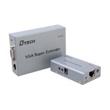 Подовжувач відеосигналу VGA 100m Dtech DT-7020 для передачі сигналу 1080p/60Hz через виту пару CAT5e/CAT6 зі світлодіодною індикацією