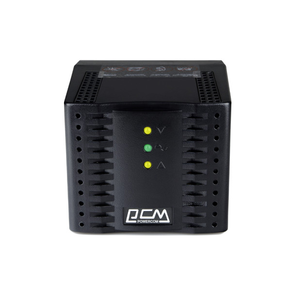 Стабілізатор напруги Powercom TCA-1200 Black для захисту комп’ютерної, мережевої та мультимедійної техніки при коливаннях електромережі Стабілізатор напруги Powercom TCA-1200 Black для захисту комп’ютерної, мережевої та мультимедійної техніки при коливаннях електромережі