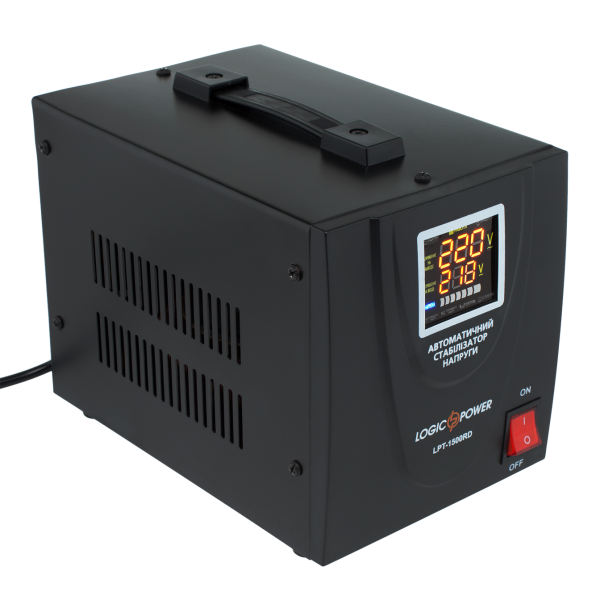 Стабілізатор напруги LPT-1500RD BLACK (1050W) Стабілізатор напруги LPT-1500RD BLACK (1050W)
