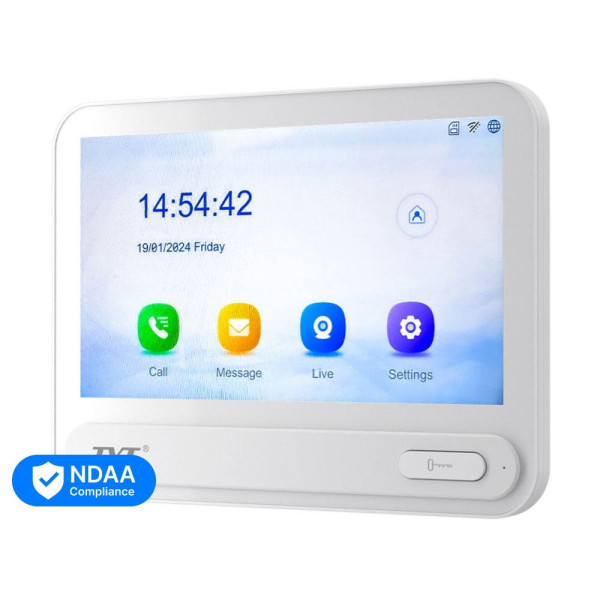 IP-відеодомофон 7" TD-E2137-PE/TP/WF White з WiFi для відеоспостереження, 4 IP-камери 6Mp, сенсорний екран, аудіовходи, карта пам'яті до 256 ГБ IP-відеодомофон 7" TD-E2137-PE/TP/WF White з WiFi для відеоспостереження, 4 IP-камери 6Mp, сенсорний екран, аудіовходи, карта пам'яті до 256 ГБ