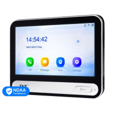 IP-відеодомофон 7" TD-E2137-PE/TP/WF Black з WiFi для домофону, 4 IP-камери до 6Mp, запис 2Mp, інтеграція з 6 домофонами, microSD до 256 ГБ