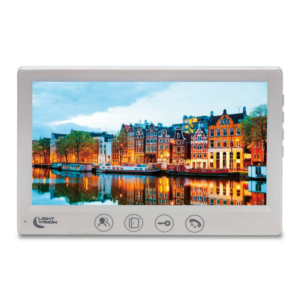 Відеодомофон 7" Light Vision AMSTERDAM FHD White для відеоспостереження з двома панелями виклику і можливістю запису 1080P та підтримкою SD до 128GB Відеодомофон 7" Light Vision AMSTERDAM FHD White для відеоспостереження з двома панелями виклику і можливістю запису 1080P та підтримкою SD до 128GB
