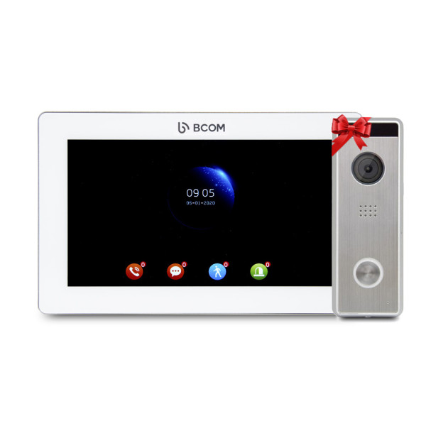 Відеодомофон 7" BCOM BD-770FHD White з відеопанеллю Tantos Triniti FHD для відеоспостереження та безпеки дому Відеодомофон 7" BCOM BD-770FHD White з відеопанеллю Tantos Triniti FHD для відеоспостереження та безпеки дому