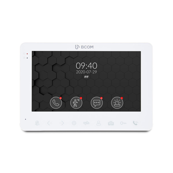 Видеодомофон 7" BCOM BD-780FHD White с детектором движения и записью видео Видеодомофон 7" BCOM BD-780FHD White с детектором движения и записью видео