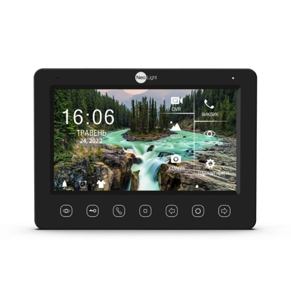 Відеодомофон 7" KAPPA+ HD WF Black з детектором руху та функцією запису відео для безпечного доступу та контролю в квартирі або приватному будинку