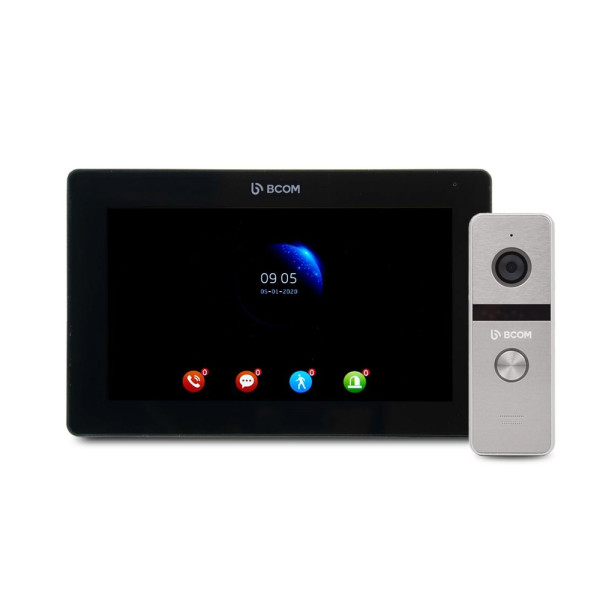Відеодомофон BCOM BT-400FHD Silver та панель виклику BCOM BD-770FHD/T Black для безпеки житлових і офісних приміщень Відеодомофон BCOM BT-400FHD Silver та панель виклику BCOM BD-770FHD/T Black для безпеки житлових і офісних приміщень