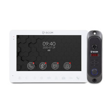 Відеодомофон BCOM BD-780 White Kit з 7" екраном та панеллю виклику для безпечного контролю доступу в житлові та офісні приміщення