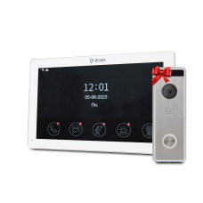 Відеодомофон 10" BCOM BD-1070FHD White з відеопанеллю Tantos Triniti FHD для домофону та відеоспостереження, Full HD, сенсорний екран, запис фото/відео