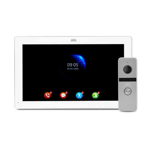 Комплект відеодомофона ATIS AD-1070FHD White + AT-400HD Silver Комплект відеодомофона ATIS AD-1070FHD White + AT-400HD Silver