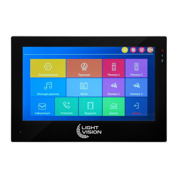 Відеодомофон 7" WiFi для домофону Tuya Light Vision SINGAPORE FHD Black з сенсорним дисплеєм, записом 1080P, інтеркомом на 6 моніторів та підтримкою SD-карт до 128GB Відеодомофон 7" WiFi для домофону Tuya Light Vision SINGAPORE FHD Black з сенсорним дисплеєм, записом 1080P, інтеркомом на 6 моніторів та підтримкою SD-карт до 128GB
