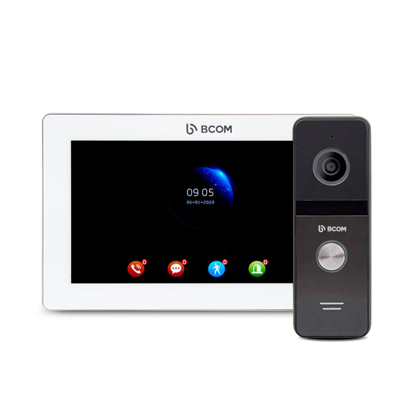 Комплект відеодомофона BCOM BD-770FHD White + BCOM BT-400FHD Black Комплект відеодомофона BCOM BD-770FHD White + BCOM BT-400FHD Black