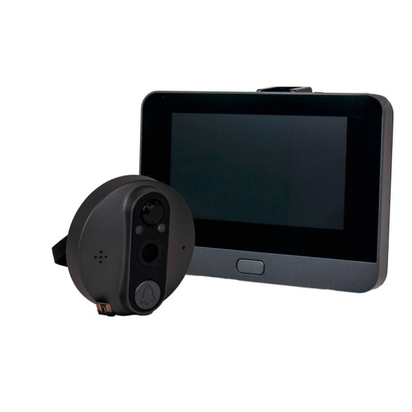 Відеовічко JT WiFi DoorViewer 4.3" для відеоспостереження з IR підсвічуванням і датчиком руху, підтримка Tuya Smart, запис відео на карту пам'яті Відеовічко JT WiFi DoorViewer 4.3" для відеоспостереження з IR підсвічуванням і датчиком руху, підтримка Tuya Smart, запис відео на карту пам'яті