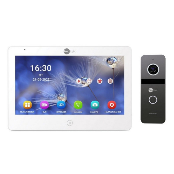 Відеодомофон Neolight NeoKIT IP Pro WF 10 з 10.1" IPS екраном та 2 Мп IP панеллю виклику для безпечного доступу з Wi-Fi Відеодомофон Neolight NeoKIT IP Pro WF 10 з 10.1" IPS екраном та 2 Мп IP панеллю виклику для безпечного доступу з Wi-Fi
