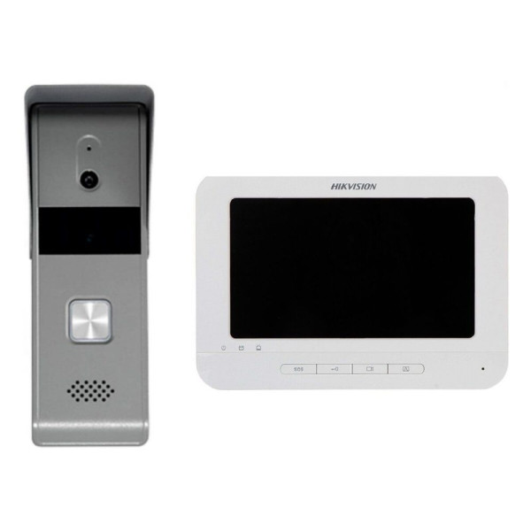 Комплект видеодомофона Hikvision DS-KIS203T: видеодомофон 7" и видеопанель