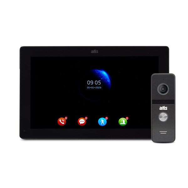 Комплект відеодомофона ATIS AD-1070FHD/T Black з підтримкою Tuya Smart + AT-400HD Black Комплект відеодомофона ATIS AD-1070FHD/T Black з підтримкою Tuya Smart + AT-400HD Black