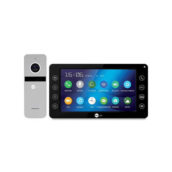 Комплект відеодомофона Neokit FHD PRO B Silverr: відеодомофон 7" з детектором руху і 2 Мп відеопанель Комплект відеодомофона Neokit FHD PRO B Silverr: відеодомофон 7" з детектором руху і 2 Мп відеопанель