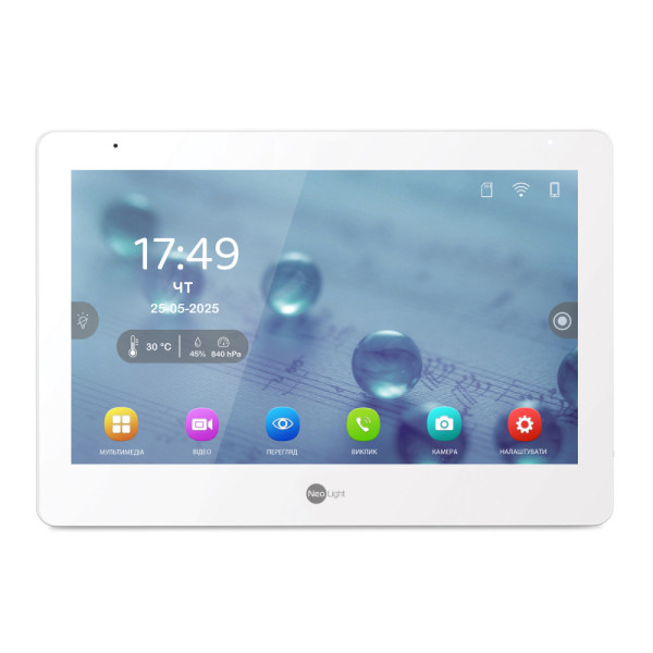 Гібридний відеодомофон 10.1" Neolight MEZZO Hybrid white з Wi-Fi для безпечного доступу та відеоспостереження з підтримкою Full HD і сенсорним екраном Гібридний відеодомофон 10.1" Neolight MEZZO Hybrid white з Wi-Fi для безпечного доступу та відеоспостереження з підтримкою Full HD і сенсорним екраном