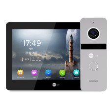 Гібридний відеодомофон Neolight MEZZO Hybrid HD KIT B/Silver 10.1" з Wi-Fi та 2 Мп відеопанель для контрольованого доступу в приміщення