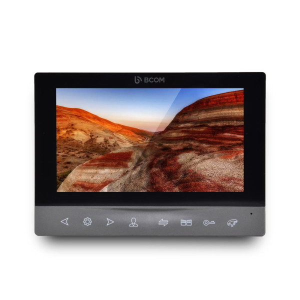 Відеодомофон 7" BCOM BD-790FHD/T з Tuya Smart для контролю доступу, кольоровий IPS-екран, Wi-Fi, підтримка 2 панелей виклику та відеокамер Відеодомофон 7" BCOM BD-790FHD/T з Tuya Smart для контролю доступу, кольоровий IPS-екран, Wi-Fi, підтримка 2 панелей виклику та відеокамер