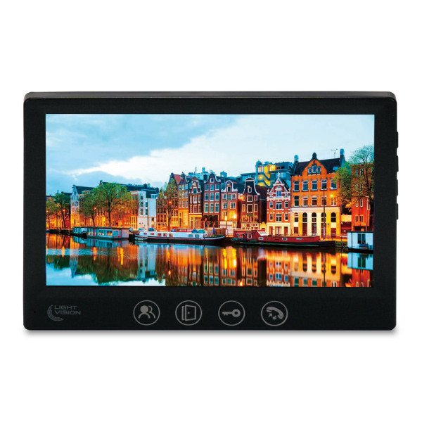 Відеодомофон 7" Light Vision AMSTERDAM для безпеки дому з IPS-дисплеєм 1024x600, записом 1080P, інтеркомом на 6 моніторів, фоторамкою та підтримкою SD карт до 128GB Відеодомофон 7" Light Vision AMSTERDAM для безпеки дому з IPS-дисплеєм 1024x600, записом 1080P, інтеркомом на 6 моніторів, фоторамкою та підтримкою SD карт до 128GB