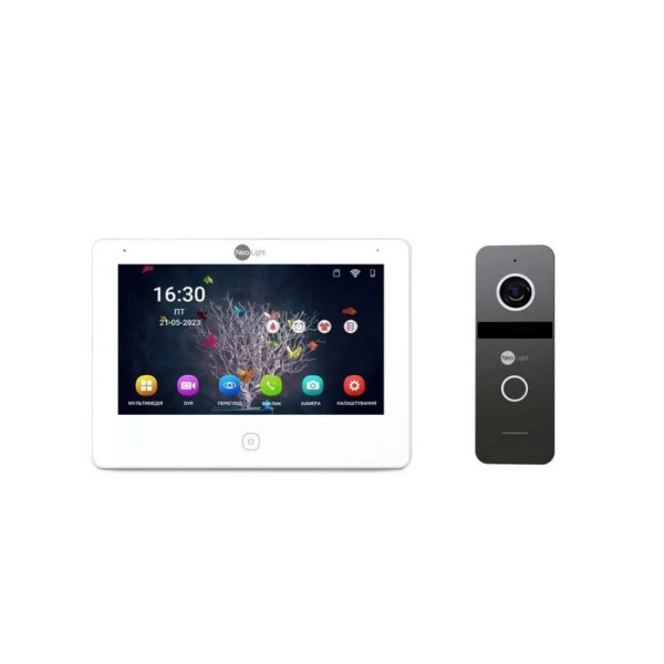 Комплект відеодомофона NeoLight NeoKIT IP Pro WF 7 : IP відеодомофон 7" з Wi-Fi та 2 Мп відеопанель Комплект відеодомофона NeoLight NeoKIT IP Pro WF 7 : IP відеодомофон 7" з Wi-Fi та 2 Мп відеопанель